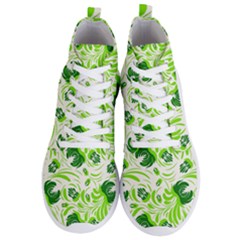 Green Leaves Men s Lightweight High Top Sneakers by Eskimos