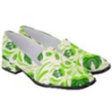 Green leaves Women s Classic Loafer Heels View3