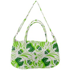 Green Leaves Removal Strap Handbag by Eskimos