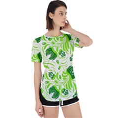 Green Leaves Perpetual Short Sleeve T-shirt by Eskimos