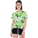 Green leaves Open Back Sport Tee View1