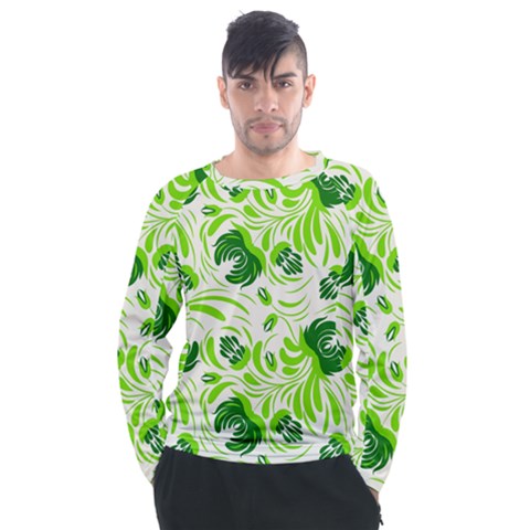 Green Leaves Men s Long Sleeve Raglan Tee by Eskimos