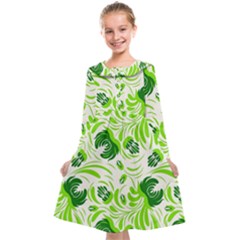 Green Leaves Kids  Midi Sailor Dress by Eskimos