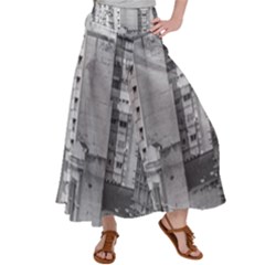 Aerial View Montevideo Uruguay Satin Palazzo Pants