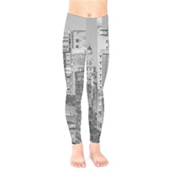 Aerial View Montevideo Uruguay Kids  Leggings by dflcprintsclothing