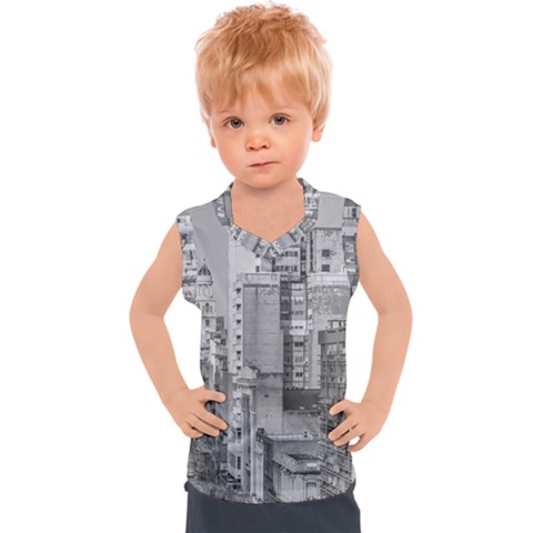 Aerial View Montevideo Uruguay Kids  Sport Tank Top by dflcprintsclothing