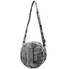 Aerial View Montevideo Uruguay Crossbody Circle Bag by dflcprintsclothing