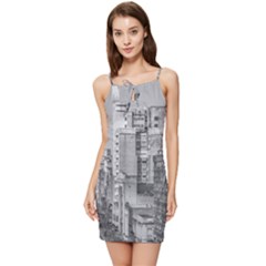 Aerial View Montevideo Uruguay Summer Tie Front Dress