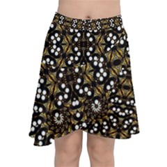 Modern Geometric Ornate Pattern Chiffon Wrap Front Skirt by dflcprintsclothing