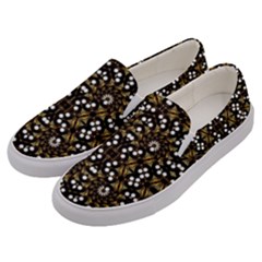 Modern Geometric Ornate Pattern Men s Canvas Slip Ons by dflcprintsclothing