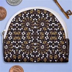 Modern Geometric Ornate Pattern Horseshoe Style Canvas Pouch by dflcprintsclothing