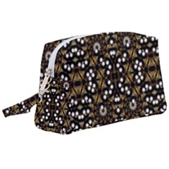 Modern Geometric Ornate Pattern Wristlet Pouch Bag (large) by dflcprintsclothing