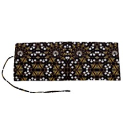 Modern Geometric Ornate Pattern Roll Up Canvas Pencil Holder (s) by dflcprintsclothing