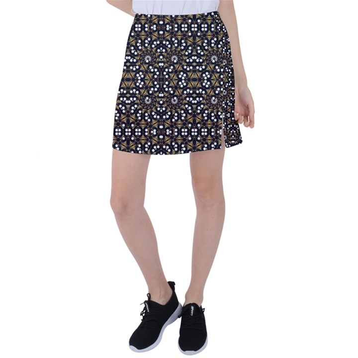 Modern Geometric Ornate Pattern Tennis Skirt