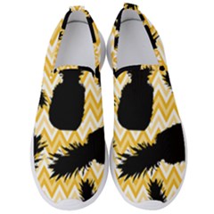 Ananas Chevrons Noir/jaune Men s Slip On Sneakers by kcreatif