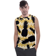 Ananas Chevrons Noir/jaune Men s Regular Tank Top by kcreatif