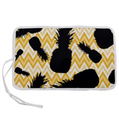 Ananas Chevrons Noir/jaune Pen Storage Case (l) by kcreatif