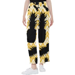 Ananas Chevrons Noir/jaune Women s Pants 