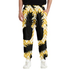 Ananas Chevrons Noir/jaune Men s Elastic Waist Pants by kcreatif