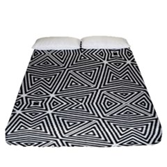 Pattern Formes Geometriques Fitted Sheet (queen Size) by kcreatif