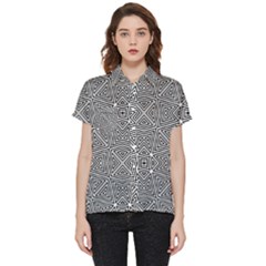 Pattern Formes Geometriques Short Sleeve Pocket Shirt