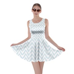 Chevrons Bleu Clair/blanc Skater Dress by kcreatif