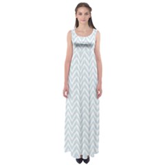 Chevrons Bleu Clair/blanc Empire Waist Maxi Dress by kcreatif