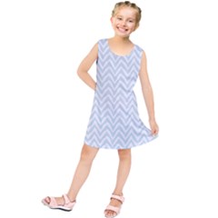 Chevrons Bleu Clair/blanc Kids  Tunic Dress by kcreatif