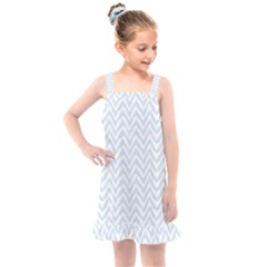 Chevrons Bleu Clair/blanc Kids  Overall Dress by kcreatif