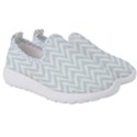 Chevrons Bleu clair/Blanc Kids  Slip On Sneakers View3