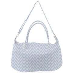 Chevrons Bleu Clair/blanc Removal Strap Handbag by kcreatif