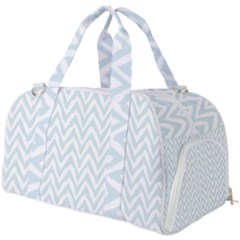 Chevrons Bleu Clair/blanc Burner Gym Duffel Bag by kcreatif