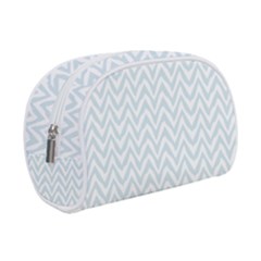 Chevrons Bleu Clair/blanc Make Up Case (small) by kcreatif