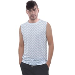 Chevrons Bleu Clair/blanc Men s Regular Tank Top by kcreatif