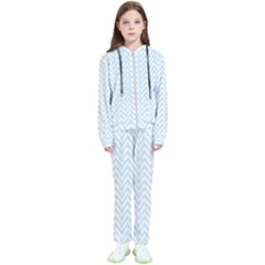 Chevrons Bleu Clair/blanc Kids  Tracksuit by kcreatif