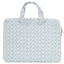 Chevrons Bleu clair/Blanc MacBook Pro Double Pocket Laptop Bag (Large) View1