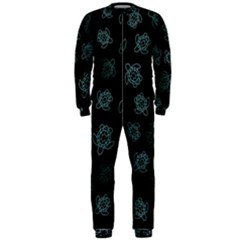 Blue Turtles On Black Onepiece Jumpsuit (men) 