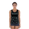 Blue Turtles On Black Sport Tank Top  View1