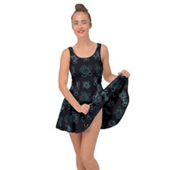 Blue Turtles On Black Inside Out Casual Dress