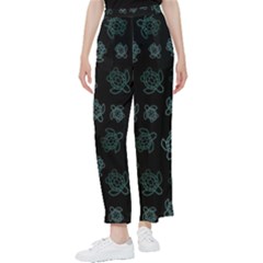 Blue Turtles On Black Women s Pants 