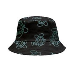 Blue Turtles On Black Bucket Hat