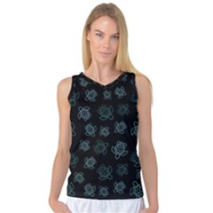 Blue Turtles On Black Women s Basketball Tank Top by contemporary