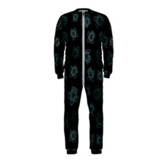 Blue Turtles On Black Onepiece Jumpsuit (kids)