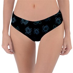 Blue Turtles On Black Reversible Classic Bikini Bottoms by contemporary