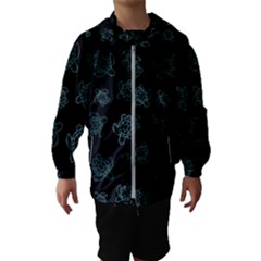 Blue Turtles On Black Kids  Hooded Windbreaker by contemporary