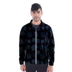 Blue Turtles On Black Men s Windbreaker