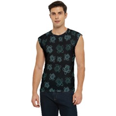 Blue Turtles On Black Men s Raglan Cap Sleeve Tee