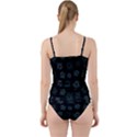 Blue Turtles On Black Cut Out Top Tankini Set View2