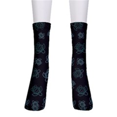 Blue Turtles On Black Men s Crew Socks by contemporary