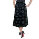 Blue Turtles On Black Midi Mermaid Skirt View2